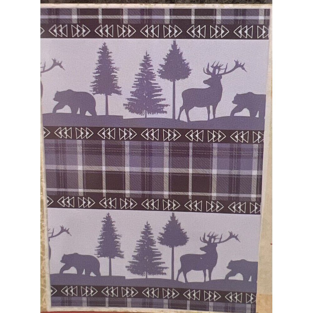 New MOSSY OAK SHERPA THROW BLANKET 70"‎ X 50" Oversized Moose Trees Striped NEW